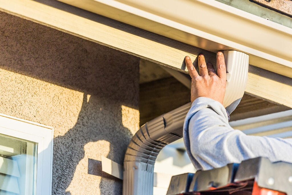 Downspout installation